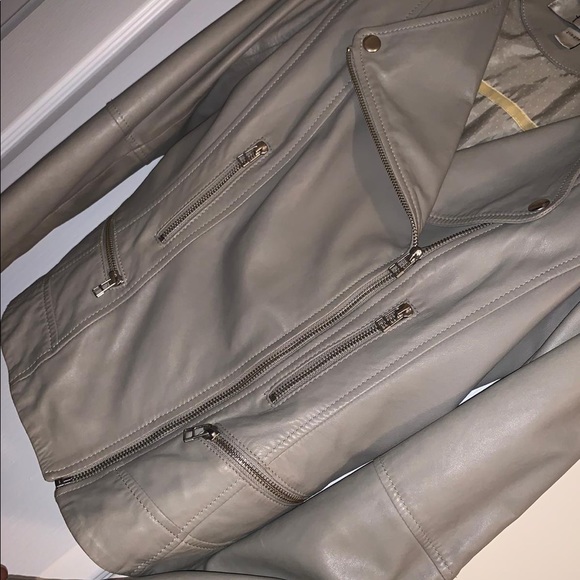 Danier grey leather women’s jacket - Picture 6 of 8